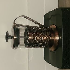 French Press Stainless Steel with Copper Accent